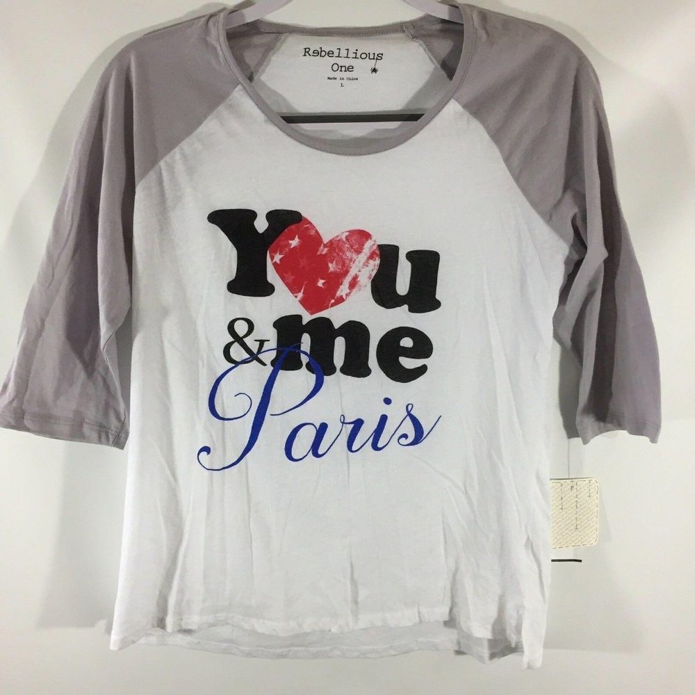 Rebellious One You Me Paris Shirt Women's‎ Size L